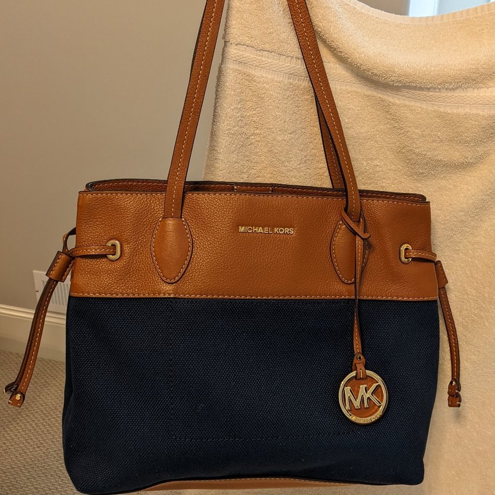 Michael Kors Canvas/Leather Tote